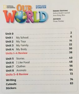 Our World　ナショナルジオグラフィック社　英語教材２