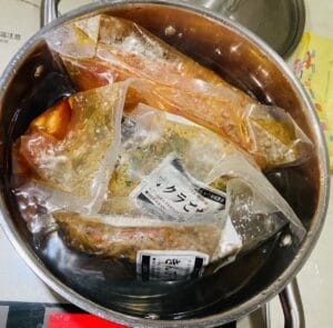 ツルヤのおすすめ冷凍食品 湯煎方法、時間8.9.10. スープ類